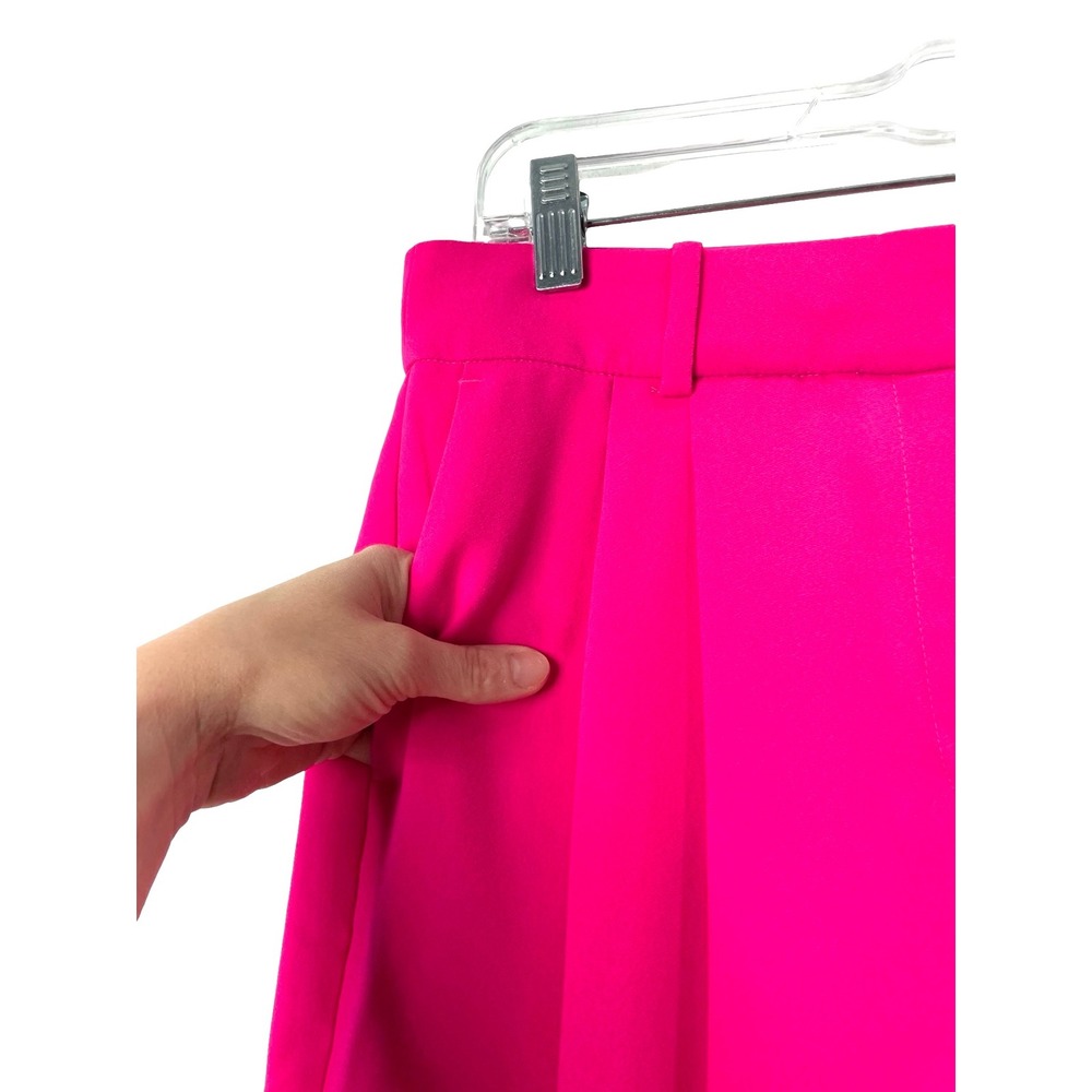 J Crew Wide leg essential pants in city crepe Size 6 hot pink BS581 - Picture 8 of 11